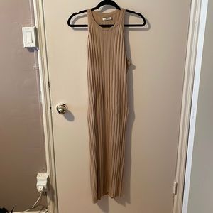 Beige Knit Body Con dress. XL.